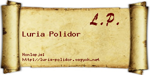Luria Polidor névjegykártya